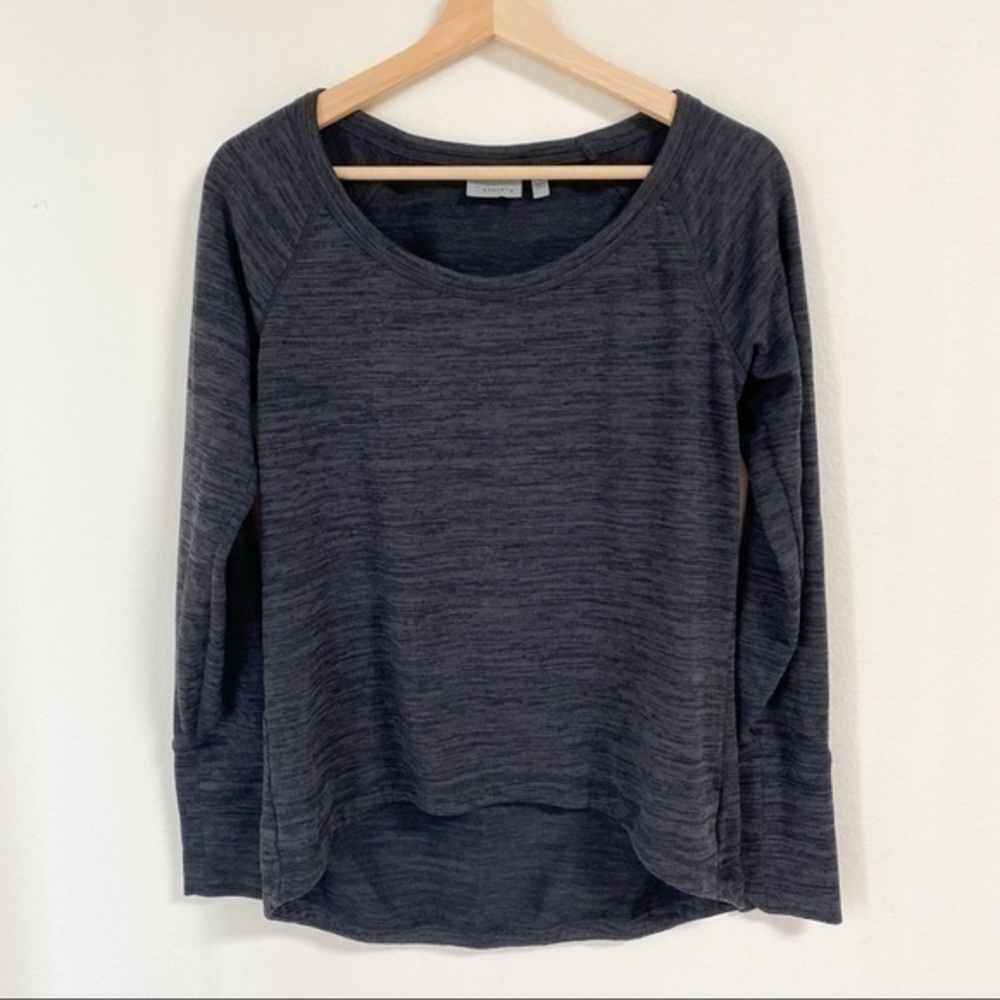 Athleta charcoal no rush yoga pullover sweatshirt
